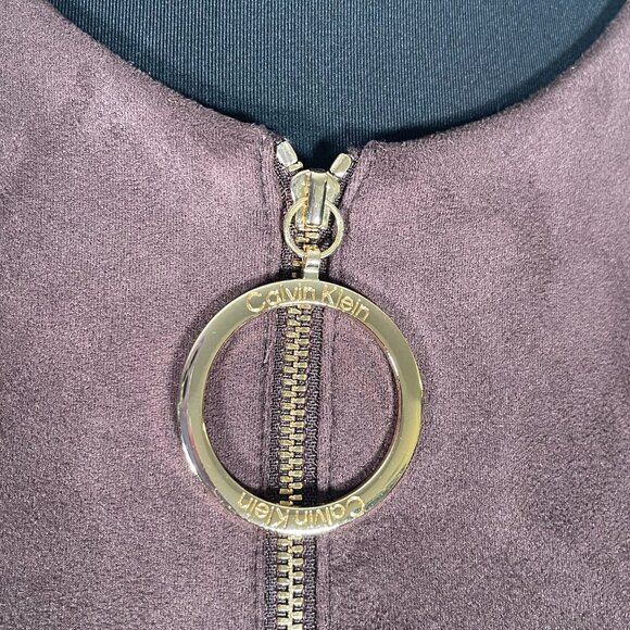 Calvin Klein Brown Faux Suede Dress - Size 6 - Picture 3 of 3